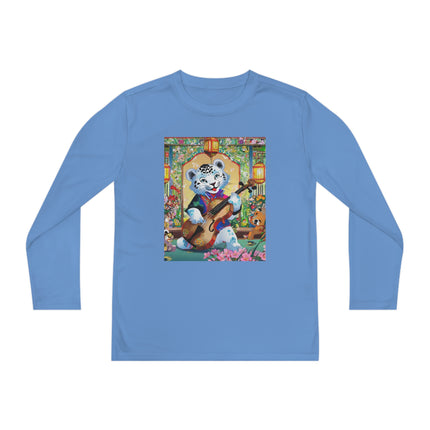Melodies of the Snow Lion Cub Youth Long Sleeve Competitor Tee – Musical Magic & Enchanted Adventure