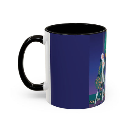 Moonlit Garden Waltz Colorful Mug (11oz, 15oz) – Rococo Romance, Garden Elegance & Enchanted Dance