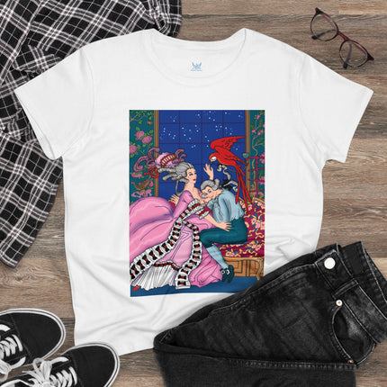 The Jealous Parrot by George Barbier Women's Midweight Cotton Tee