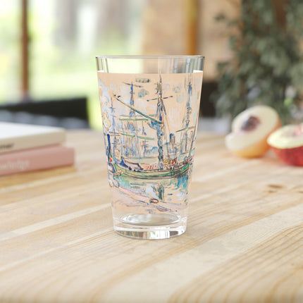 Marseille by Paul Signac Pint Glass – Tall Ships & Harbor Glow