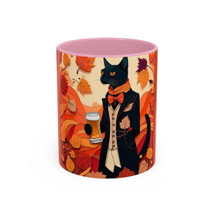 Siamese Cat at an Autumn Harvest Fair Colorful Mugs (11oz, 15oz)