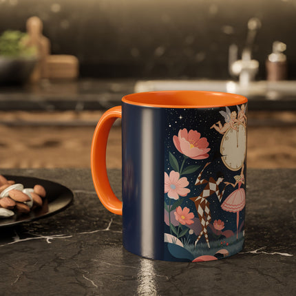 🕛🌸 Midnight Waltz Before Christmas Colorful Mug – Art Deco Holiday Fantasy