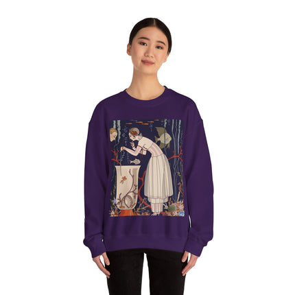 L'Etourdissant Petit Poisson (The Dazzling Little Fish) by George Barbier Heavy Blend™ Crewneck Sweatshirt