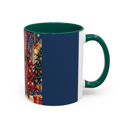 🎩🎄 Christmas Eve Promenade Colorful Mug – Art Deco Holiday Elegance