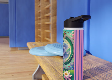 Fairy of the Koi Pond Stainless Steel Water Bottle, Standard Lid