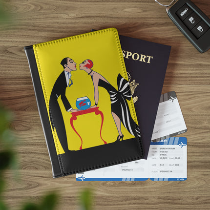 A Moment of Elegance: A Passionate Embrace Amidst Golden Splendor Passport Cover