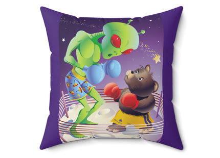 Cosmic Clash Spun Polyester Square Pillow