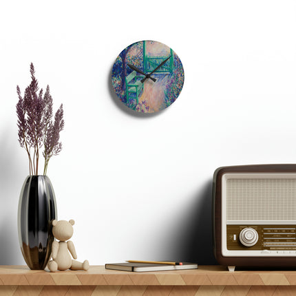 The Artist’s Garden Acrylic Wall Clock, Round and Square