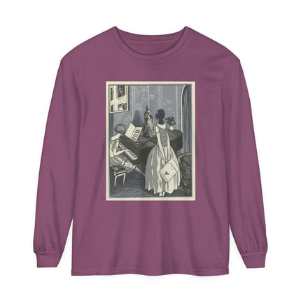Piano et chant by Fernand Siméon Garment-dyed Long Sleeve T-Shirt