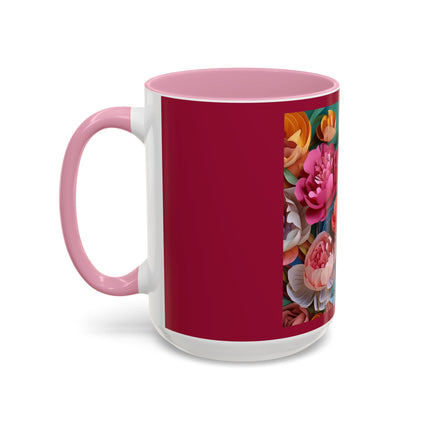 Peonies in Full Bloom Colorful Mugs (11oz, 15oz)