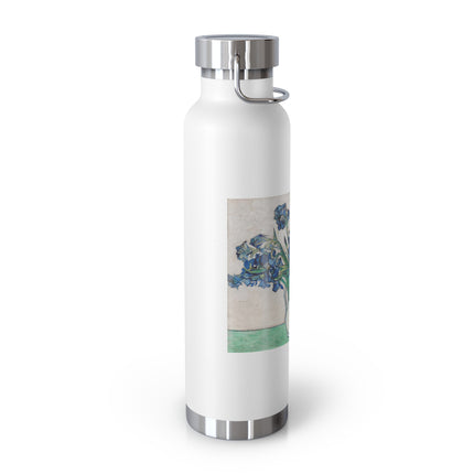 Irises by Vincent Van Gogh Copper Vacuum Insulated Bottle, 22oz