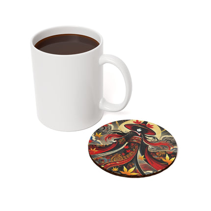 Kabuki Witch Cork Back Coaster