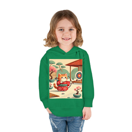 Archer Kitten in the Zen Garden Toddler Pullover Fleece Hoodie