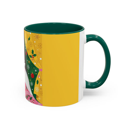 💌🎄 The Christmas Letter Of Holly House Colorful Mug – Whimsical Art Deco Holiday Charm