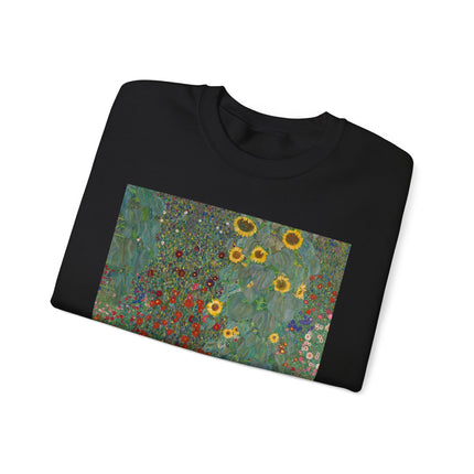 Farm Garden with Sunflowers by Gustav Klimt Heavy Blend™ Crewneck Sweatshirt