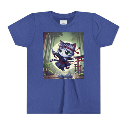 Moonlit Samurai Kitty Youth Short Sleeve Tee