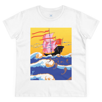 Golden Seas and Whimsical Dreams Women's Midweight Cotton Tee