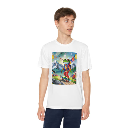Skateboarding Frog Youth Competitor Tee – Whimsical Adventure & Playful Energy