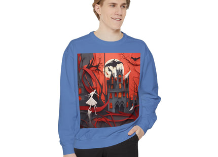 Halloween Night Scene Unisex Garment-Dyed Sweatshirt