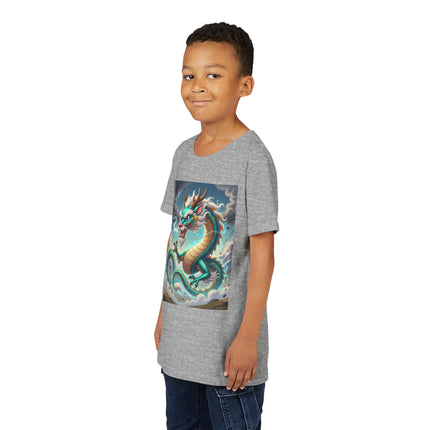 Tibetan Dragon in Battle Youth Short Sleeve Tee