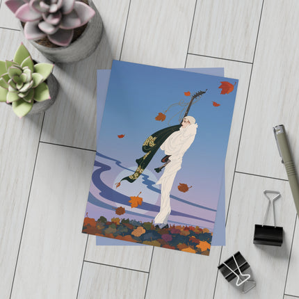 🎻🍂 The Autumn Serenade Postcard Bundles – Art Deco Musical Elegance