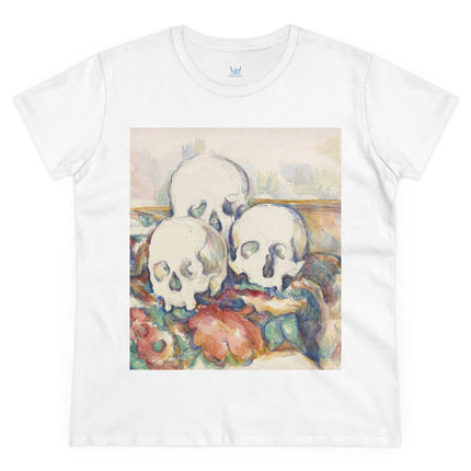 The Three Skulls by Paul Cézanne Women's Midweight Cotton Tee