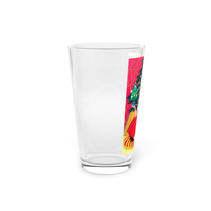 Art Deco Christmas Enchantment  Glass, 16oz