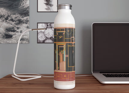 Pompeii Walls Pl.04 by Victor Steeger Slim Water Bottle