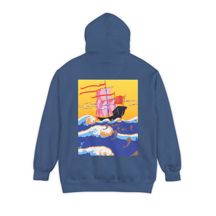 Golden Seas and Whimsical Dreams Unisex Garment-Dyed Hoodie