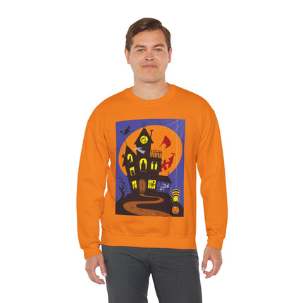 Halloween Night at the Haunted House Unisex Heavy Blend™ Crewneck Sweatshirt
