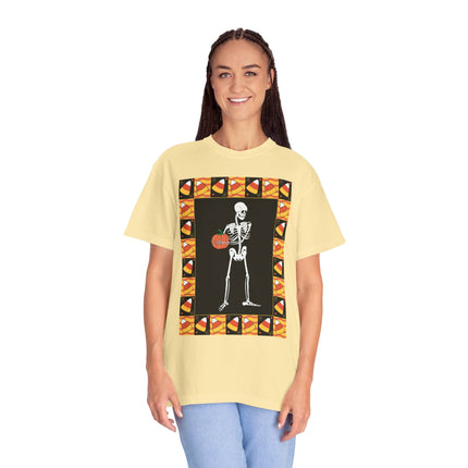 Candy Corn Skeleton Unisex Garment-Dyed T-shirt