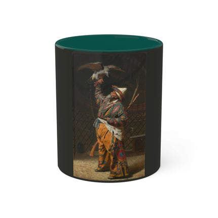 A Rich Kirghiz Huntsman with a Falcon by Vasily Vereshchagin Colorful Mugs, 11oz