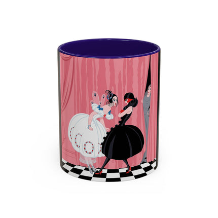 The Ladies Behind The Velvet Curtain Colorful Mugs – Art Deco Theatrical Elegance