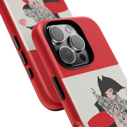 Crimson Masquerade Phone Case – Dramatic Grace & Bold Elegance