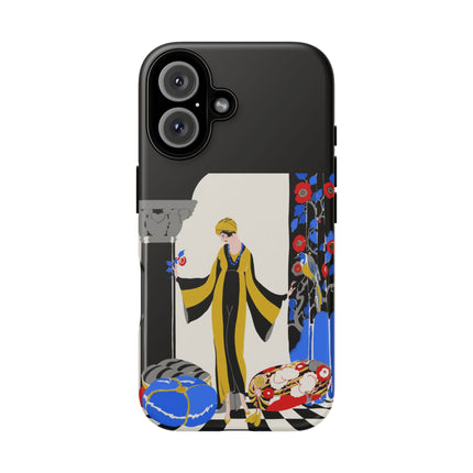 Art Deco Flapper in Yellow Robe Phone Case – Elegant Glamour & Exotic Charm