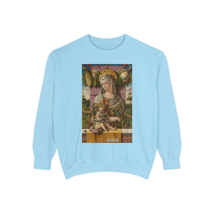 Madonna and Child by Carlo Crivelli Unisex Garment-Dyed Sweatshirt