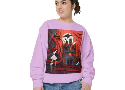 Halloween Night Scene Unisex Garment-Dyed Sweatshirt