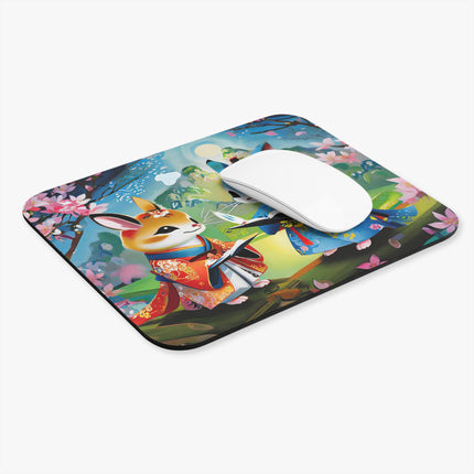 Fairy Animals Writing Wishes Mouse Pad, Rectangle