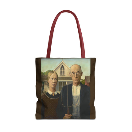 American Gothic by Grant Wood Tote Bag (AOP)