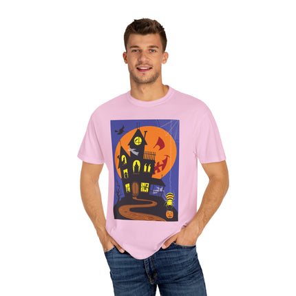Halloween Night at the Haunted House Unisex Garment-Dyed T-shirt