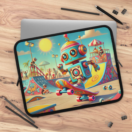 The Skate Park Robot Laptop Sleeve – Action, Energy & Retro Fun