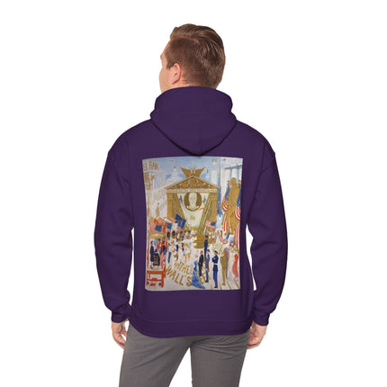 The Cathedrals of Wall Street by Florine Stettheimer Heavy Blend™ Hooded Sweatshirt