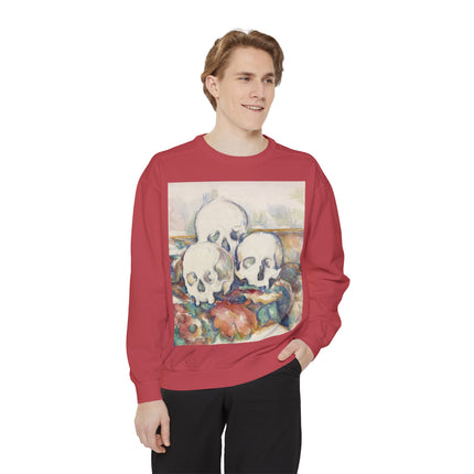 The Three Skulls by Paul Cézanne Garment-Dyed Sweatshirt