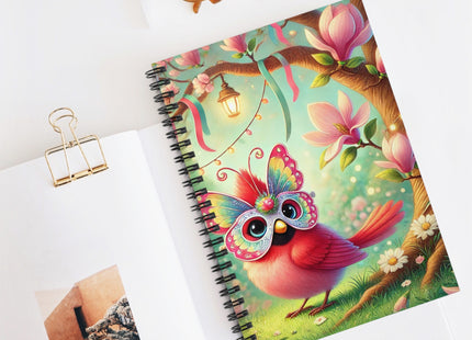 Butterfly Masquerade Spiral Notebook - Ruled Line