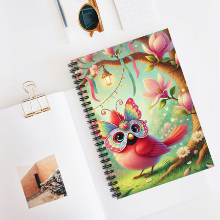 Butterfly Masquerade Spiral Notebook - Ruled Line