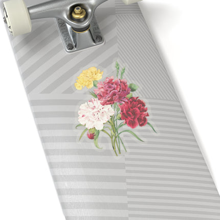 Carnation botanical illustration by Pierre-Joseph Redouté Kiss-Cut Stickers (4 Sizes)