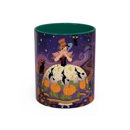 🎃🌙 The Pumpkin Moon Dress Colorful Mug – Whimsical Halloween Fashion