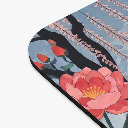 🌸🪽 The Garden Of Little Cupids Mouse Pad – Art Deco Floral Fantasy