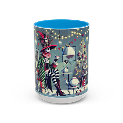 Whimsical Christmas Tea Party Colorful Mugs (11oz, 15oz)
