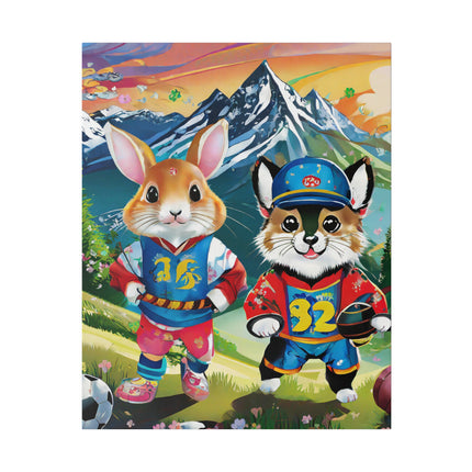 Animal Athletes Matte Canvas, Stretched, 0.75"